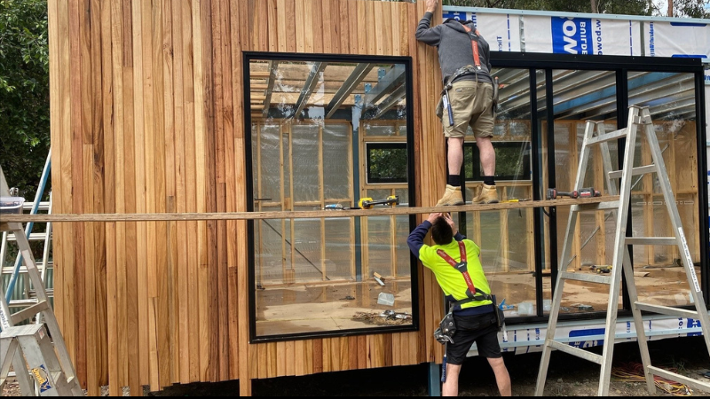 He didn't win Tiny House of the Year but he booked out six month of work after entering.